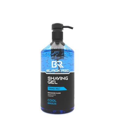 Black & Red Shaving Gel Cool Men 1000ml Razor Gel Transparent Men Men Shaving Non-foaming precise shave of the beard contours with every razor blade Razor Men usable (cool)