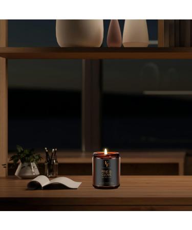 Pine and Clove Candles | Aromatherapy Scented Candles in Amber Jar | Perfect Gifts for Men & Women - Buy Online on GoSupps.com