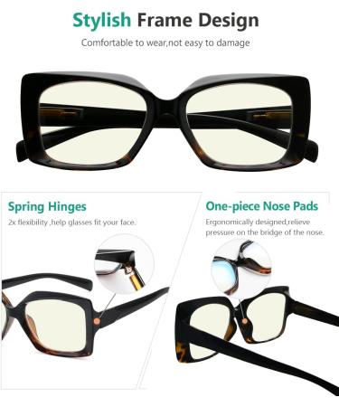 Eyekepper 4-Pack Stylish Blue Light Blocking Reading Glasses for Women +1.75 - Comfortable Computer Readers - Buy Online on GoSupps.com