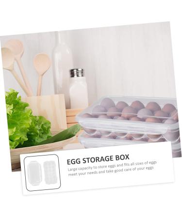 Hemoton 3pcs box Practical Portable Useful Kitchen Case Lid Organizing with Eggs Covered Holder Multi-grid Whitex3pcs 32x18cmx3pcs - Buy Online on GoSupps.com