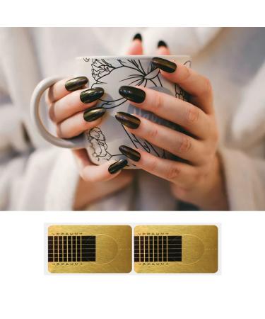 Menyiyds 200 Self-Adhesive Nail Templates - Gel Nail Extension & Styling Gold Templates for Perfect Designs - Buy Online on GoSupps.com