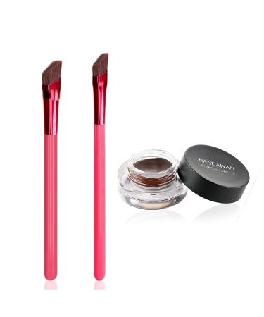 2023 Eyebrow Brush Brow Brushes Wild Eyebrow Brush Professional Three-dimensional Concealer Makeup Brush Square Stereoscopic Painting for Hairline Eyebrow(1 set) Set 1