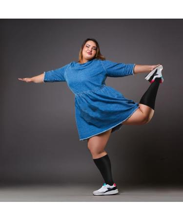 Get-Fa Oversize Compression Stockings - 3 Pairs 20-30 mmHg Knee-High Support for Men & Women Wide Calf Extra Large Improve Blood Circulation - Buy Online on GoSupps.com