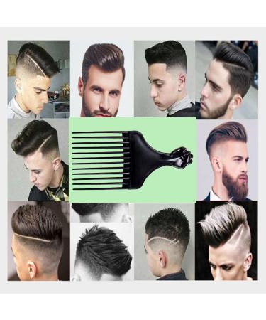 Afro Hair Pick 4 Pack Hair Pick Comb Afro Hair Wig Braid Hair Styling Comb Styling Tool or Women and Men (Back) - Buy Online on GoSupps.com