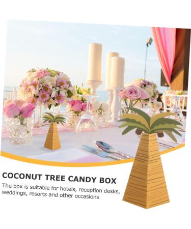 HOMSFOU 20pcs Boxes Coconut Palm Box Cookie Containers Gift Boxes Luau Party Bags Candy Containers Snack Birthday Treat Case Packaging Boxes Wedding Party Favors Paper Biscuit Hawaii - Buy Online on GoSupps.com