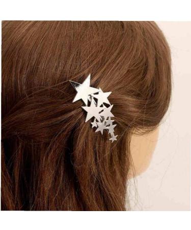 1pc Alloy Hairpin Silver Hair Ornament Hair Clip Stars Shape Hair Pins Women Cute Star Hair Styling Jewelrys - Buy Online on GoSupps.com