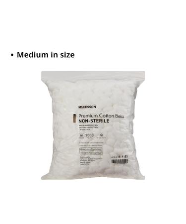 McKesson Premium Cotton Balls Non-Sterile Maximum Absorbency Medium 2000 Count - 1 Pack - Buy Online on GoSupps.com