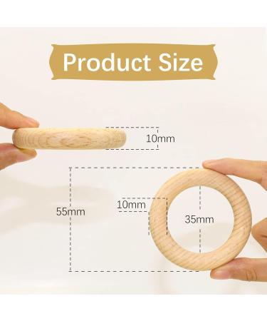 Buy RUBY Natural Wooden Ring Teething Ring 10 Pack for Arts & Crafts ( 5.4 cm) | International Shipping Available - Buy Online on GoSupps.com