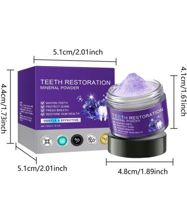 Shantou Youjia Purple tooth powder natural whitening agent tooth discoloration removal strengthening teeth and gums mineral powder for daily use purple tooth powder 2 pieces - Buy Online on GoSupps.com