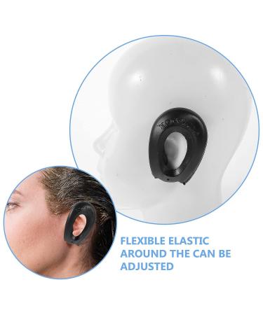 Lurrose 2 Pairs Silicone Hair Dye Ear Cover - Waterproof Ear Protector Caps for Salon & Home Hairdressing (Black) - Buy Online on GoSupps.com
