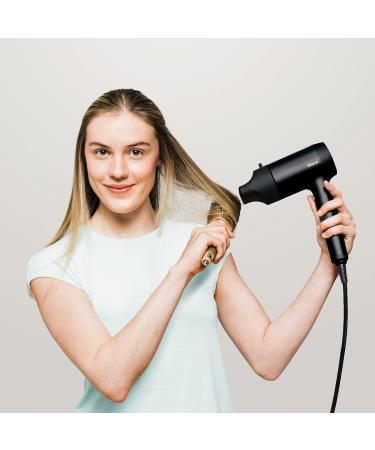 Shark STYLE iQ Ionic hairdryer and styler fast drying without thermal damage dry and style your hair in one step 2in1 concentrator and hairdressing guide 1600 W black HD102EU Black And Rose Gold - Buy Online on GoSupps.com