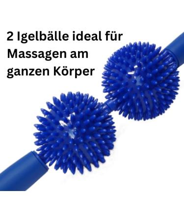 ATC Handels GmbH Massage Roller with 2 Hedgehog Balls - 9 cm for Relaxing Foot & Muscle Massage - Easy & Effective Relief - Buy Online on GoSupps.com