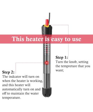 HITOP HP-608 25W Submersible Aquarium Heater with Thermometer and Extra Sucker Cup - Buy Online on GoSupps.com