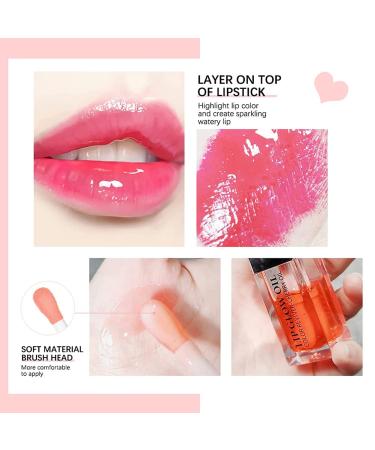 Hydrating Lip Glow Oil - Moisturizing Lip Gloss for Nourishing & Repairing Dry Lips - Long Lasting & Non-Sticky - Pink 0.2 oz - Buy Online on GoSupps.com