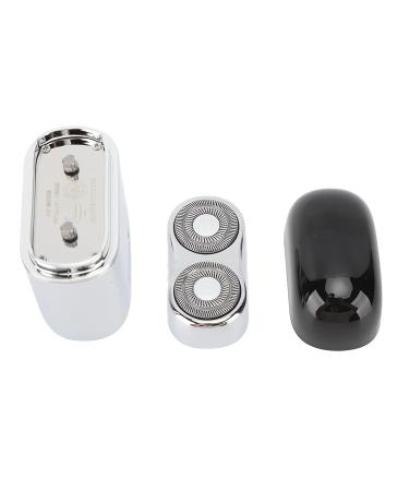 Mini Electric Beard Trimmer for Travel | Type-C Double Head | Silver - Stylish & Portable Grooming Solution - Buy Online on GoSupps.com