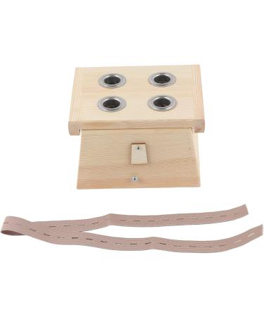 Adjustable Temperature Wood Moxibustion Box - Bamboo Moxa Burner for Healing Therapy (4 Holes) - Buy Online on GoSupps.com