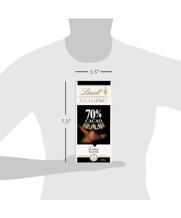 Lindt Excellence 70% Cacao Dark Chocolate Bar 100g (Pack of 20 Bars) 2000 - Buy Online on GoSupps.com