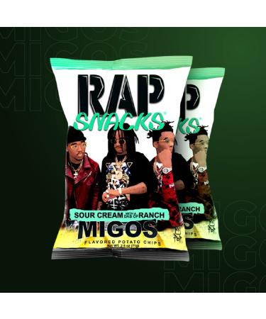 Rap Snacks Lil Baby, Rick Ross, Migos Variety Pack - Sweet Chili, Lemon Pepper, Sour Cream - 6 Pack - Buy Online on GoSupps.com