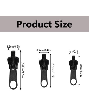 12-Piece Zipper Pull Set | Removable Zip Repair Kit | Black Zipper Fixers for Jackets Suitcases & Backpacks - Buy Online on GoSupps.com
