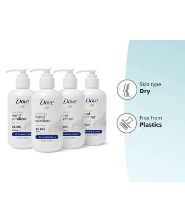 Dove Nourishing Hand Sanitizer - 99.99% Germ Protection, 61% Alcohol, 8oz (Pack of 4) - Deep Moisture & Lasting Hydration - Buy Online on GoSupps.com