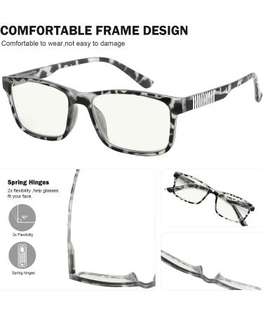 Eyekepper Men's Blue Light Blocking Progressive Multifocus Reading Glasses +1.75 Grey/Tortoise - MR008N - Buy Online on GoSupps.com