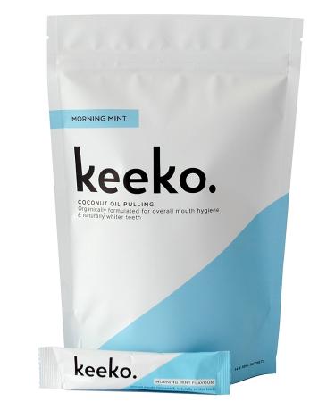 Keeko - Natural/Organic Oil Pulling Sachets (Morning Mint) (14 Packets (2 Week Course))