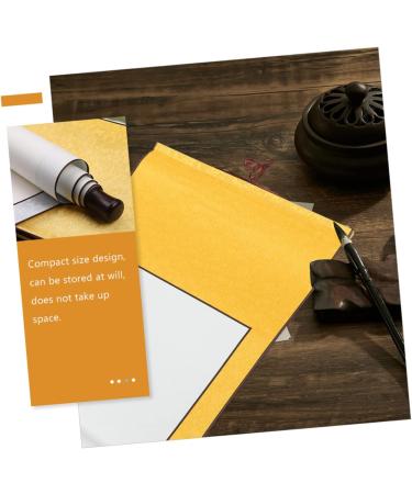 SEWOART Blank Rice Paper Scroll Calligraphy Rice Paper Water Writing Cloth Chinese Painting Couplet Paper Yellow 1.5X40X117CM - Buy Online on GoSupps.com