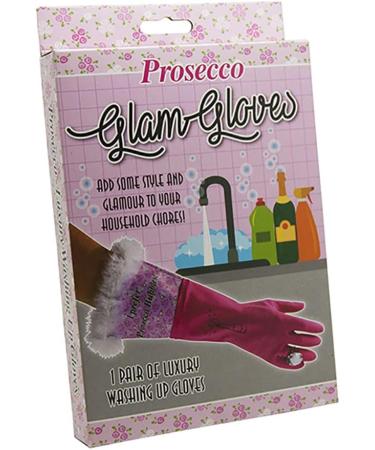 Prosecco Glam Gloves - 1 Pair | Stylish and Practical Washing Up Gloves - Buy Online on GoSupps.com
