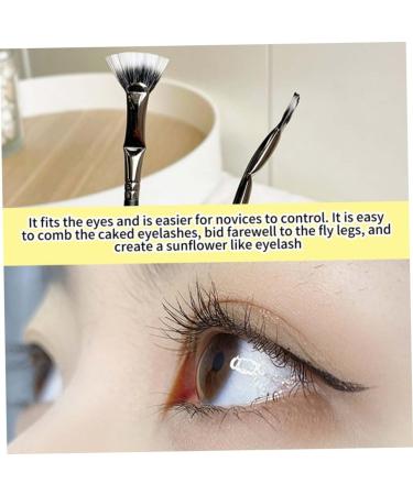 2Pcs Angled Mascara Fan Brush Set for Lashes - Eyelash Makeup Brushes for Perfect Application - Buy Online on GoSupps.com