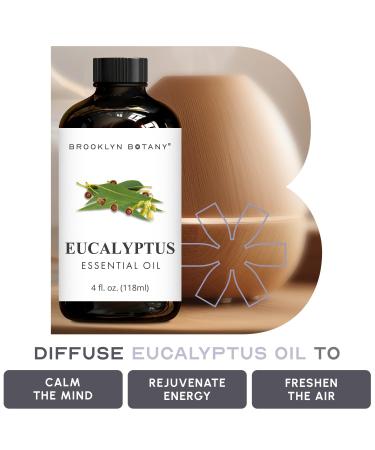 Brooklyn Botany Spearmint & Eucalyptus Essential Oils 4 Fl Oz (Pack of 2) 100% Pure & Natural Refreshing & Cooling Aromatherapy Blend - Buy Online on GoSupps.com