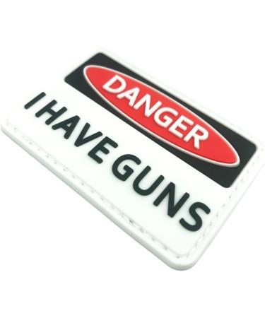 Danger I Have Guns PVC Airsoft Paintball Velcro Patch - Durable Tactical Squad Patch for Hunters & Enthusiasts | International Shipping Available - Buy Online on GoSupps.com