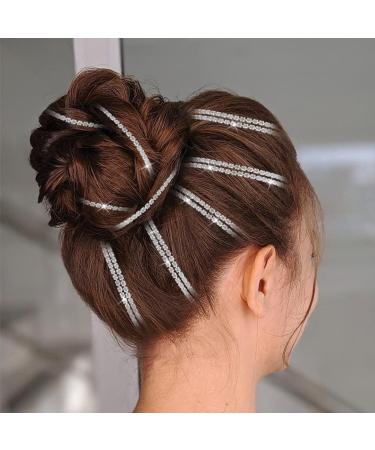 Rhinestone Punk Tassel Hair Clips Set - 8pcs Bling Crystal Extensions in 3 Colors for Women and Girls - Buy Online on GoSupps.com