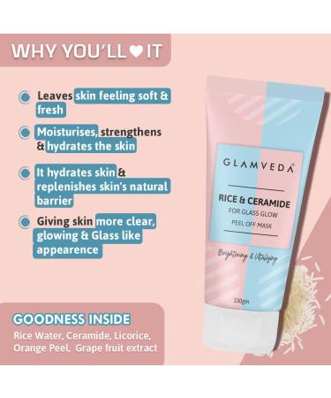 Glamveda Rice & Ceramide Korean Glass Skin Combo Gift Pack | Skin Brightening & Anti Dullness Gift Set For Men & Women | SLS Paraben Free - Buy Online on GoSupps.com