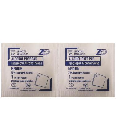 100-Pack Alcohol Prep Pads - Sterile, Individually-Wrapped Isopropyl Cotton Swabs - Buy Online on GoSupps.com