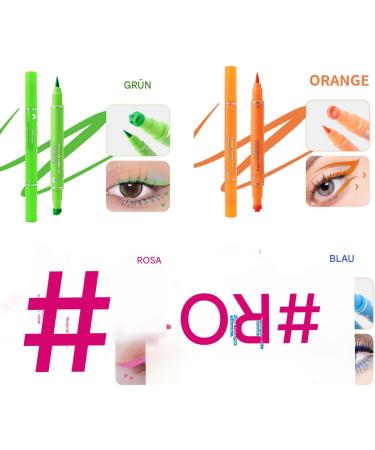 Double Liquid Eye Liner set of 4 waterproof longlasting eyeliners with stamp stamp for precise eye makeup for women and girls - Buy Online on GoSupps.com