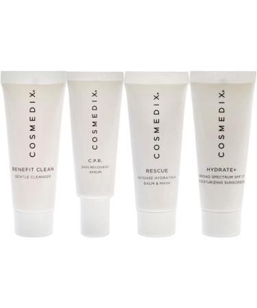 Sensitive Skin Essentials Kit by Cosmedix for Unisex 4 Pc 05oz Benefit Clean 05oz CPR 05oz Rescue 05oz Hydrate Plus - Buy Online on GoSupps.com