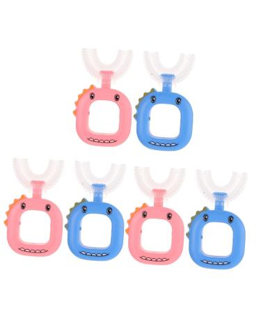 Tovinanna 6 STK U-shaped toothbrush for children baby toothbrush portable children's toothbrush toothbrushes for children toothbrush adorable children's toothbrush children's supply manual pp