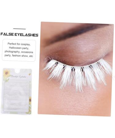 Amosfun 6 Pairs White Eyelashes Women Cosplay Lashes Festival Styles Faux Lashes Cosplay Lashes Band Cosplay Eyelashes Blue Contacts for Eyes Cosplay T Dance Mascara Imitation Prom 3d - Buy Online on GoSupps.com