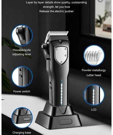 Buy Professional USB Rechargeable Hair Clippers | Electric Hair Clipper Set for Men - Barber Shop Quality Trimmer - Buy Online on GoSupps.com