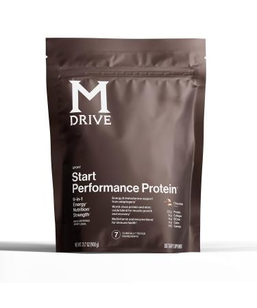 Mdrive Start 9-in-1 Complete Nutrition and Protein Shake Powder Supports Energy Strength Digestion Immune Health Nitric Oxide Recovery and Reduces Stress - Chocolate Mousse 31.7oz 30 Servings