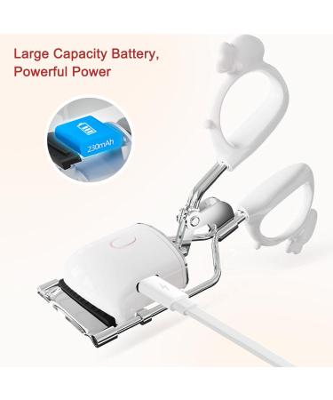 Electric Heated Eyelash Curlers Rapid Heated Lash Curler with Sensing Heating Silicone Pad Quick Curling Long Lasting USB Eye Lash Curler for Both and False - Buy Online on GoSupps.com
