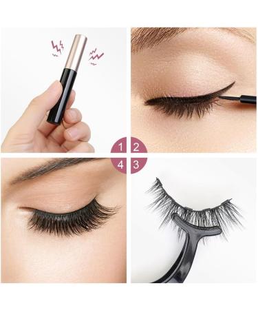 5 Pairs Boxed Magnetic Eyeliner False Eyelash Set Magnetic False Eyelash with Eyeliner with Tweezers for Easy Wear (6006) - Buy Online on GoSupps.com
