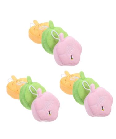 FRCOLOR 9 Pcs Children Bath Ball Body Loofah Sponge Body Scrub Mitten Bath Foaming Mittens Deep Exfoliating Mitt Exfoliating Bath Glove Cut Bath Sponges Bath Loofah Sponge Polyester Fiber