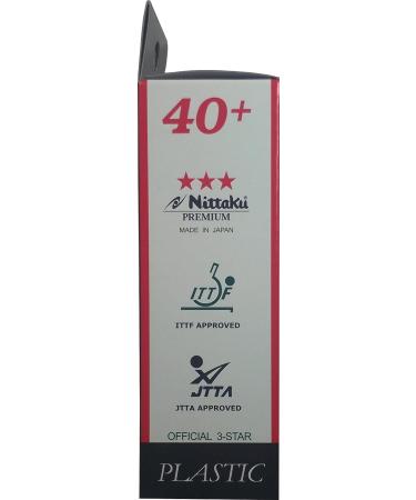 Nittaku 3-Star Premium 40+ Table Tennis Balls - High-Quality Balls for Ultimate Table Tennis Performance - Buy Online on GoSupps.com