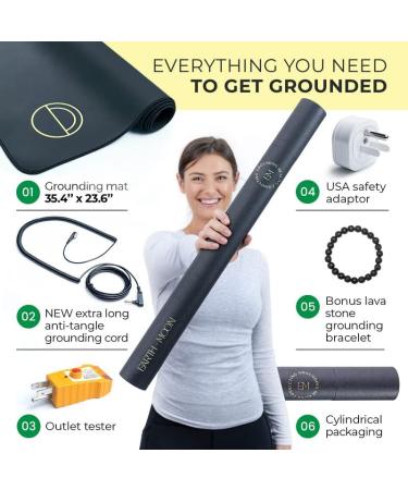 Grounding Mat for Sleeping - Universal Starter Kit for Overall Wellbeing | Earth and Moon Grounding Pad - Get Grounded While You Sleep - Buy Online on GoSupps.com