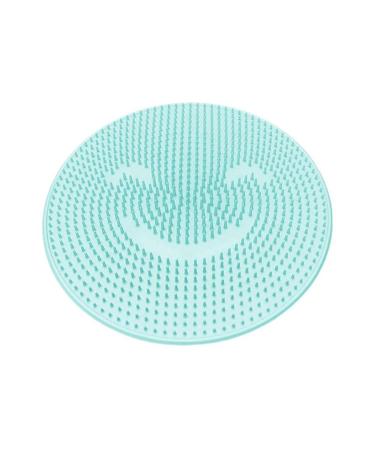 Lazy Silicone Bath Massage Cushion Brush Non-Slip Back Massage Pad Bathroom Wash Foot Mat Exfoliating Dead Skin Foot Brush Shower Room Non-Slip Mats with Suction Cup (Blue)