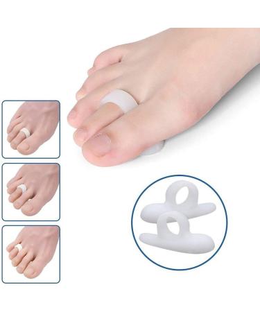 PEDIMEND Silicone Gel Toe Cap Sleeve + Silicone Gel Hammer Toe Straightener (2PAIR - 4PCS) - Overlapping Toe Nails - Prevent Painful Rubbing - Thumb Valgus Protector - Unisex - Foot Care - Buy Online on GoSupps.com