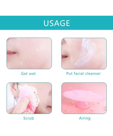 OBSCYON 6-Piece Soft Silicone Face Scrubber Set for Pore Cleansing and Lip Exfoliation - Facial Cleansing Brush, Mask Brush, Lip Brush - Skin Care Tools - Buy Online on GoSupps.com