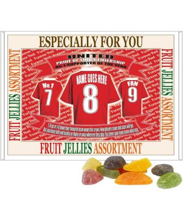 Manchester Reds Personalised Football Shirt Gift Boxed Choice of Sweets - Buy Online on GoSupps.com