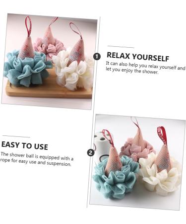 1pc Ice Cream Bath Ball Mesh Bath Pouf Men Body Wash Bath Sponge Mesh Bath Shower Sponge Sensitive Body Wash Mens Body Wash Exfoliating Sponge Puff Ball or White Anti-Separation - Buy Online on GoSupps.com